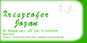 krisztofer jozan business card